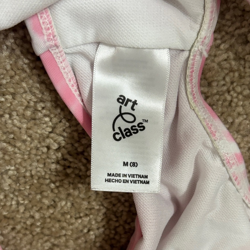 Art Class Pink and White Girls' Swim Suit - Picture 2 of 3